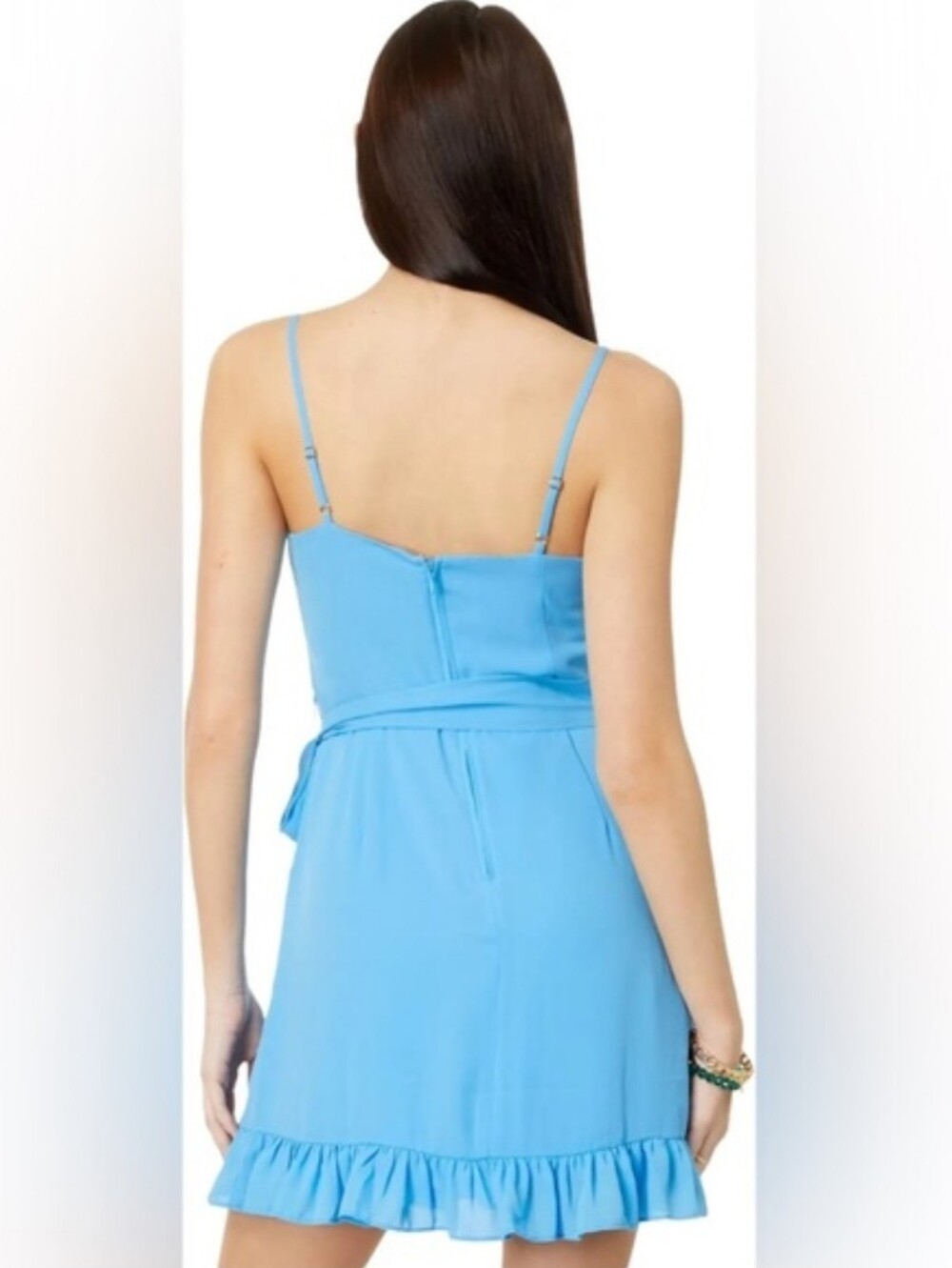 Lilly Pulitzer Womens Blue Alisa Wrap Dress. Sz 8 - Picture 2 of 10